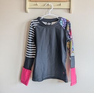 Kids Multicolor Long Sleeve Swim Coverup